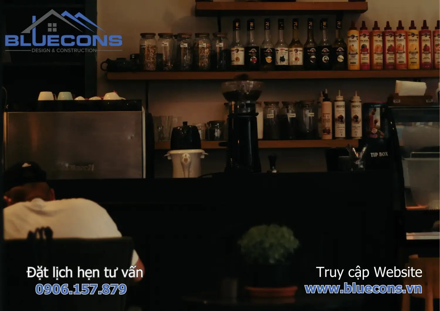 Thiết kế quầy bar quán cà phê 4 Thiết kế quầy bar quán cà phê