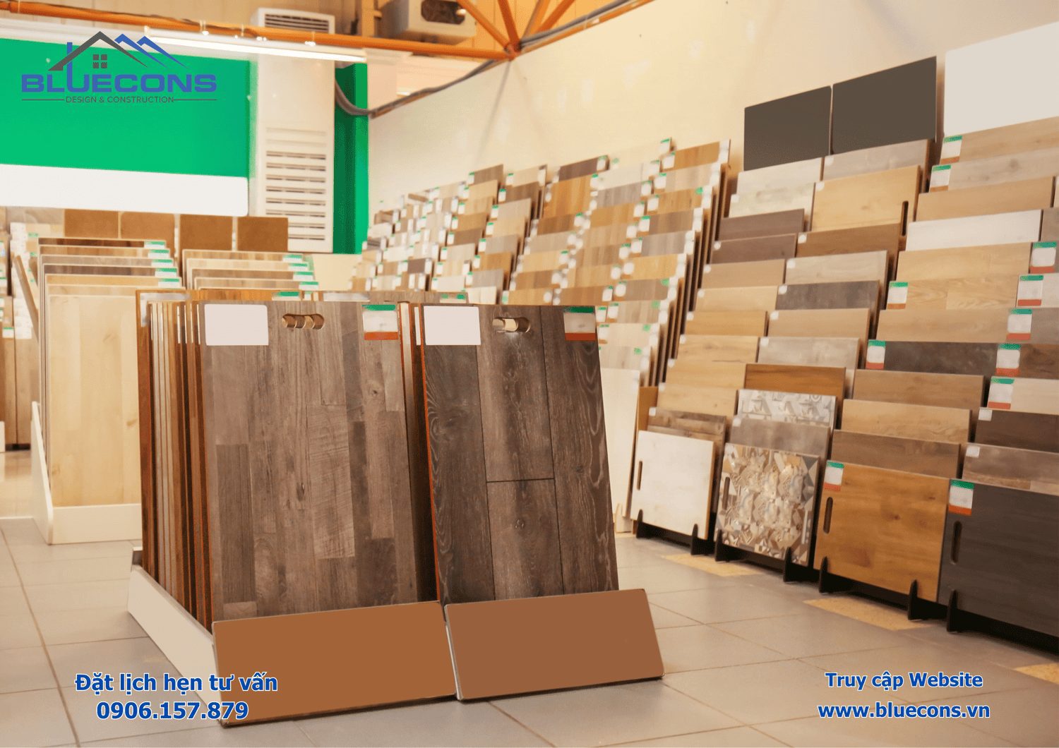 Gỗ công nghiệp laminate làm quầy lễ tân
