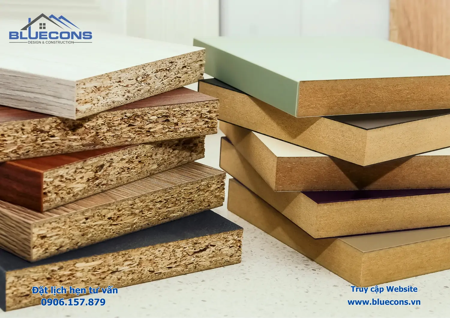 Gỗ công nghiệp laminate làm quầy lễ tân