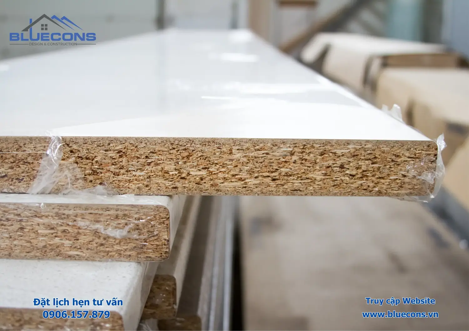 Gỗ công nghiệp laminate làm quầy lễ tân 2 Gỗ công nghiệp laminate làm quầy lễ tân