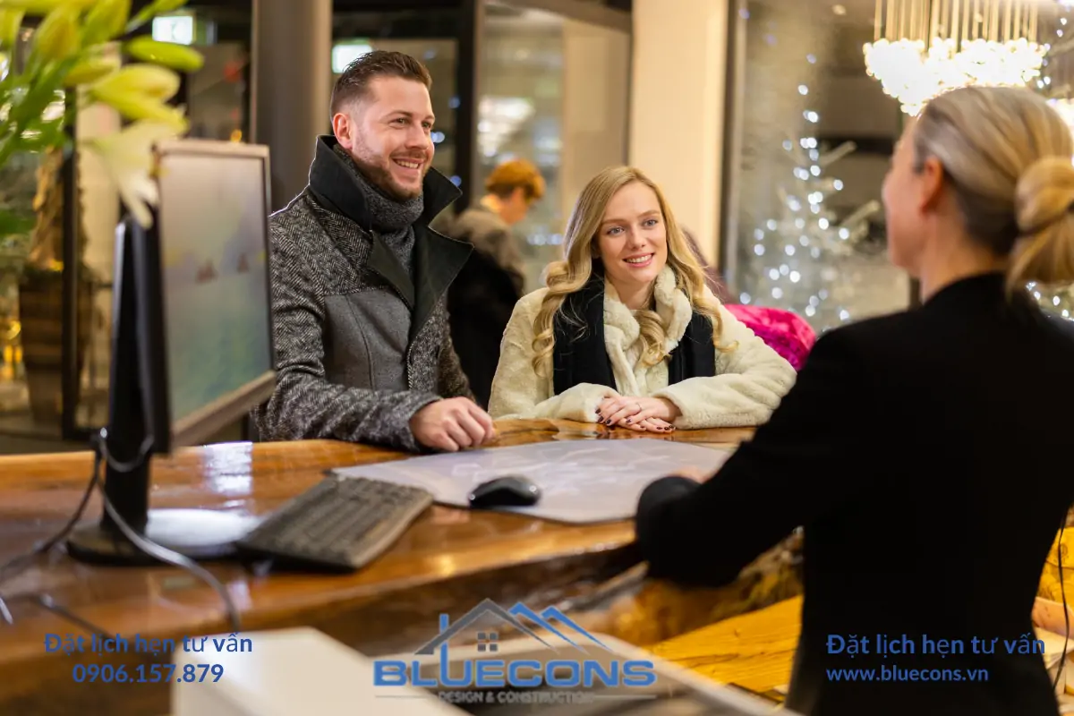 Thiết Kế Nội Thất Quầy Lễ Tân Tại Bluecons: Thiết Kế Thành Công Của Bạn