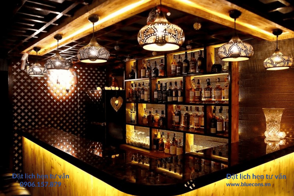 Thiết Kế Nội Thất Quầy Bar BLUECONS- Sang Trọng Và Mới Mẻ