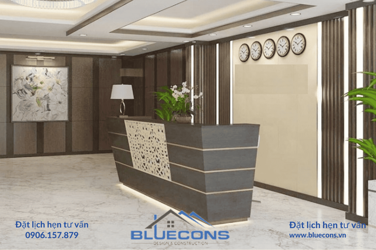 Thiết Kế Nội Thất  Quầy Lễ Tân BLUECONS- Nghệ Thuật Thiết Kế Sang Trọng