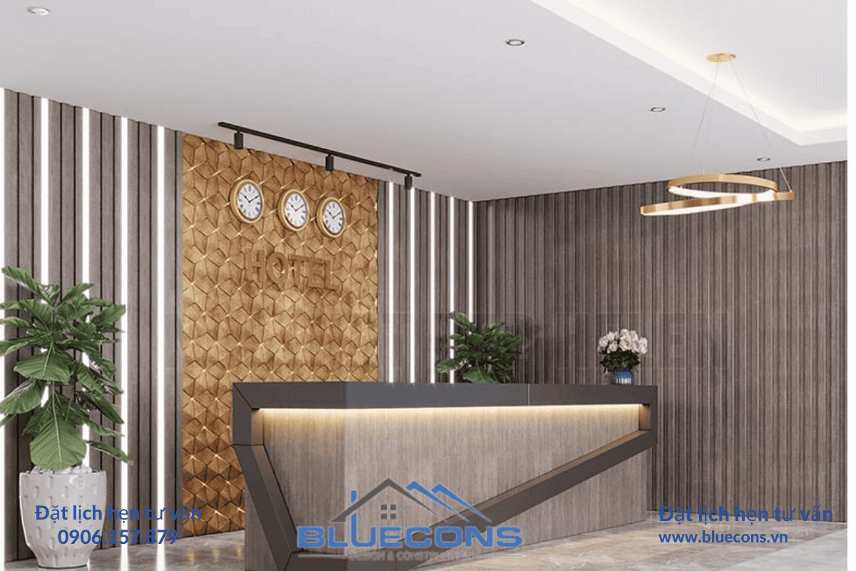 Thiết Kế Nội Thất  Quầy Lễ Tân BLUECONS- Nghệ Thuật Thiết Kế Sang Trọng