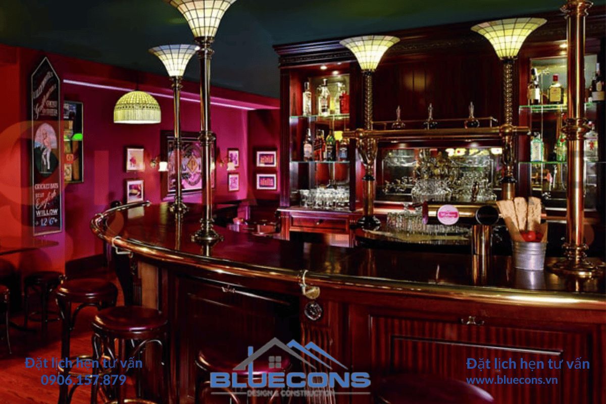 Thiết Kế Nội Thất Quầy Bar BLUECONS- Sang Trọng Và Mới Mẻ