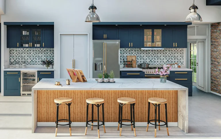 Bàn đảo bếp kết hợp quầy bar