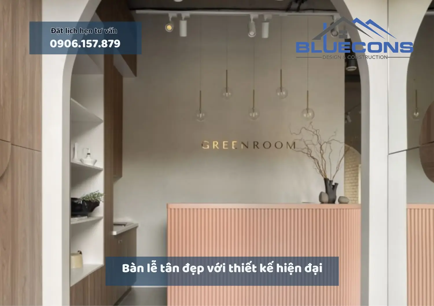 Bàn lễ tân đẹp với thiết kế hiện đại sang trọng mới nhất 2024 9 Bàn lễ tân đẹp với thiết kế hiện đại sang trọng mới nhất 2024