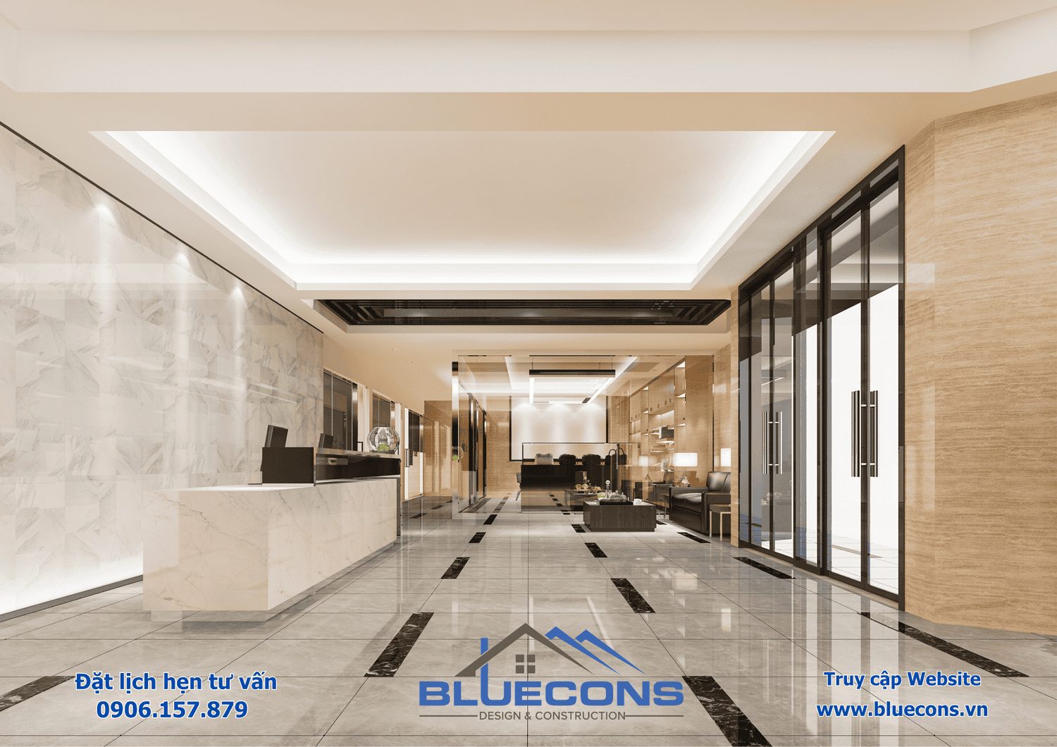 Bàn tiếp tân đẹp, Quầy bàn tiếp tân đa năng tại Bluecons