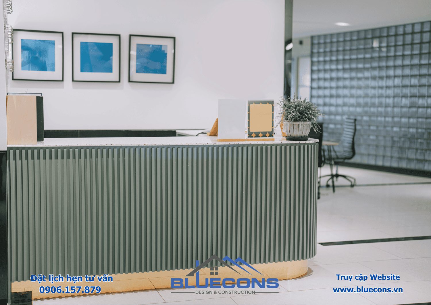 Bàn tiếp tân đẹp, Quầy bàn tiếp tân đa năng tại Bluecons