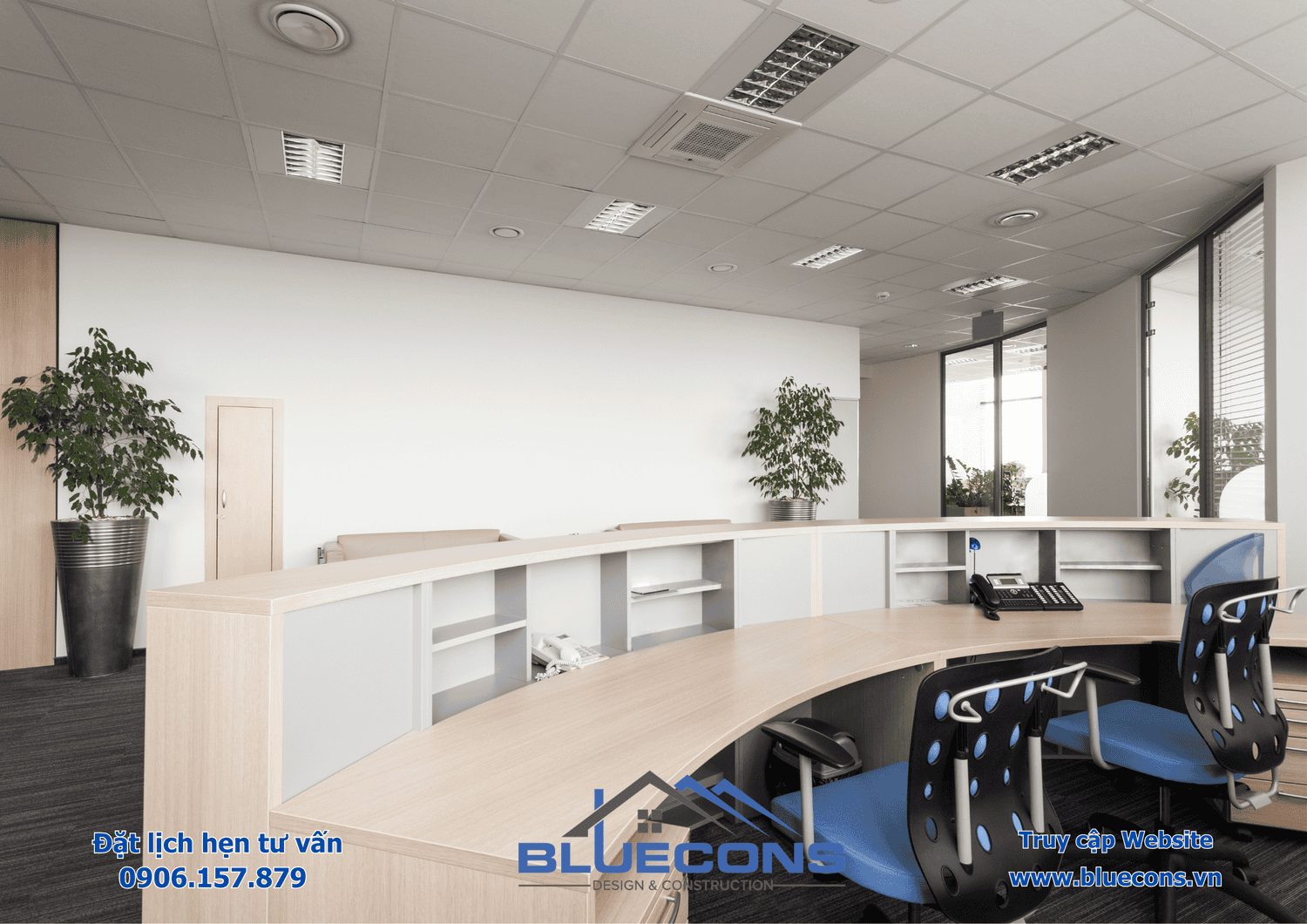 Bàn tiếp tân đẹp, Quầy bàn tiếp tân đa năng tại Bluecons