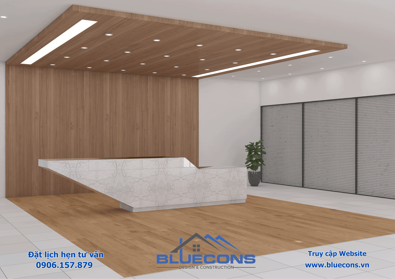 Bàn tiếp tân đẹp, Quầy bàn tiếp tân đa năng tại Bluecons