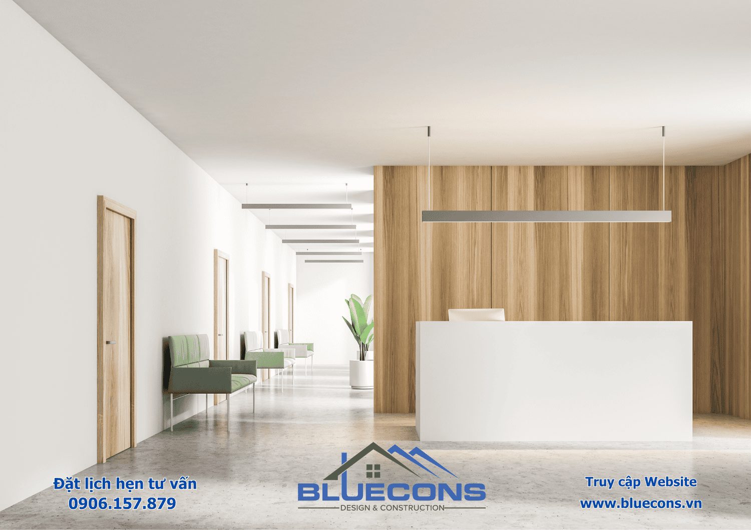 Bàn tiếp tân đẹp, Quầy bàn tiếp tân đa năng tại Bluecons