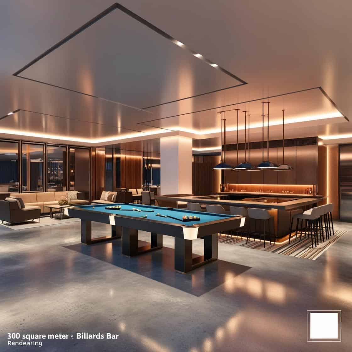 Bố Trí Không Gian Quán Bida 300m2 hiện đại_ (1)
