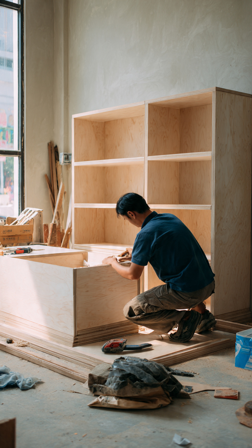 Đóng tủ bếp plywood tphcm (4)