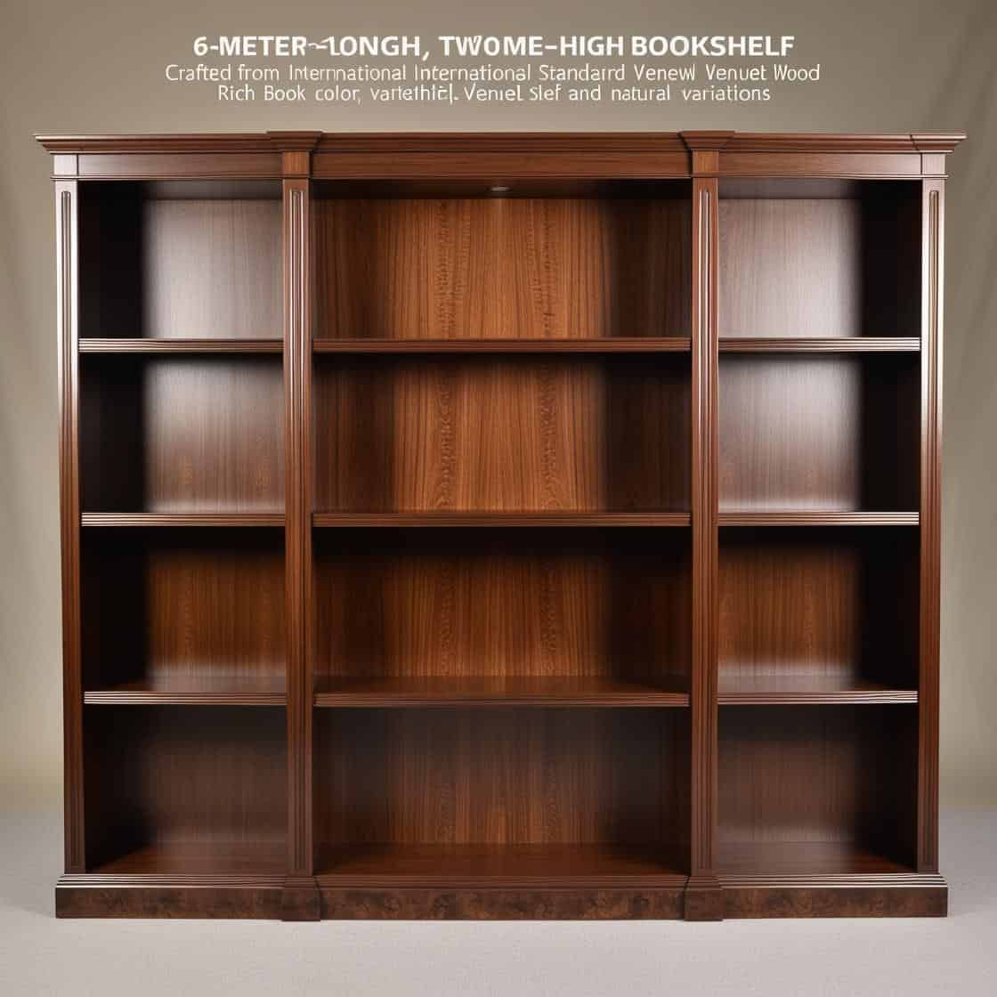 Gia Công Kệ Sách Gỗ Veneer đạt Chuẩn Quốc Tế Dài 6m Cao 2m (4)