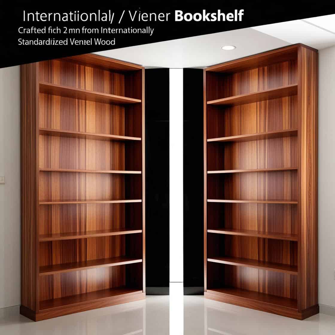 Gia Công Kệ Sách Gỗ Veneer đạt Chuẩn Quốc Tế Dài 6m Cao 2m