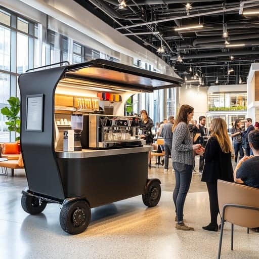 Giá xe cafe lưu động 2 Giá xe cafe lưu động 2