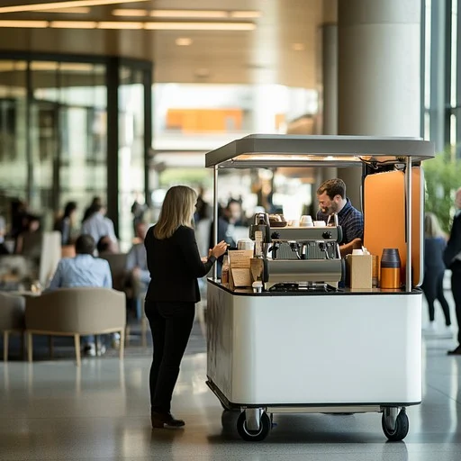 Giá xe cafe lưu động 3 Giá xe cafe lưu động 3