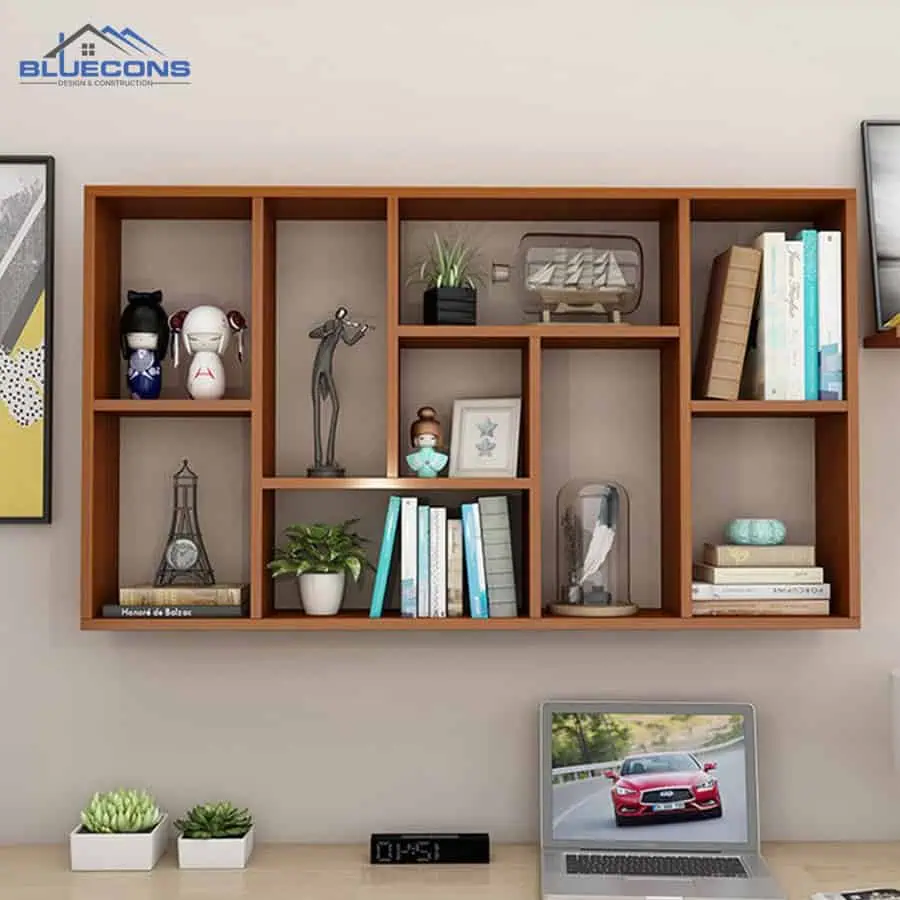 +30 mẫu Tủ Tường Phòng Khách Đẹp - Giá Rẻ Chất Lượng Cao 13 Tủ treo tường phòng khách gỗ MDF