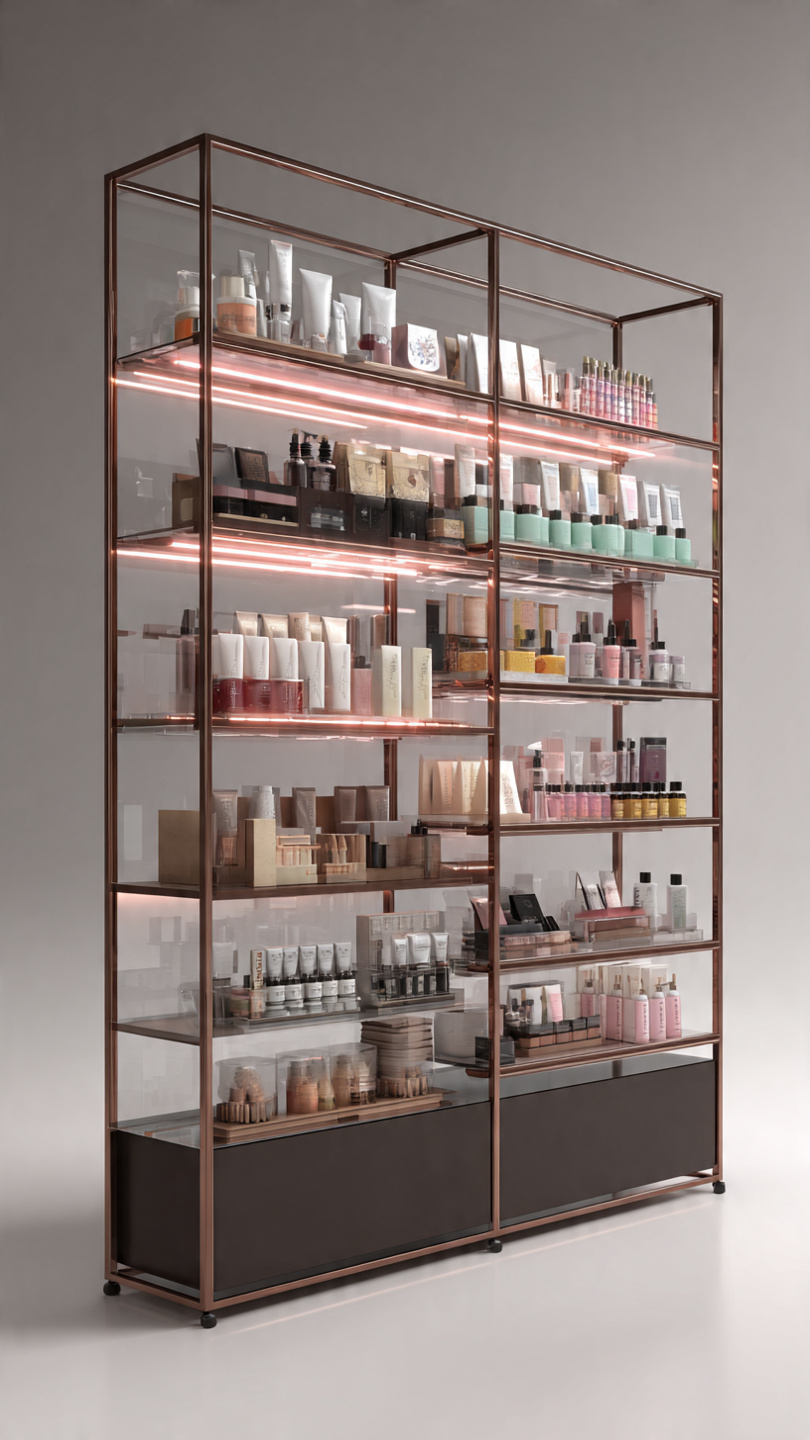 Kệ trưng bày mỹ phẩm đẹp (1) Kệ trưng bày mỹ phẩm đẹp (1)