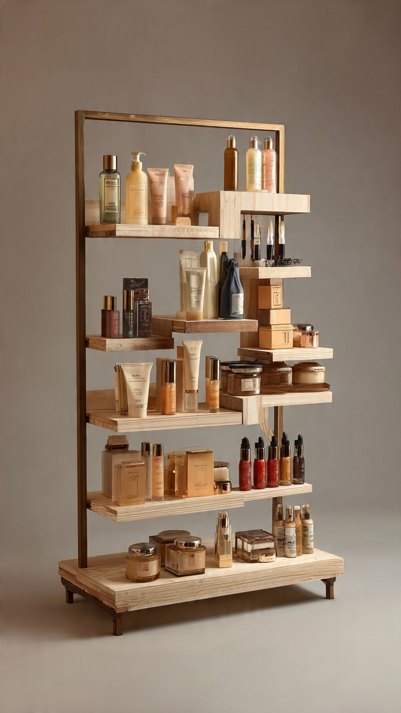 Kệ trưng bày mỹ phẩm đẹp (4) Kệ trưng bày mỹ phẩm đẹp (4)