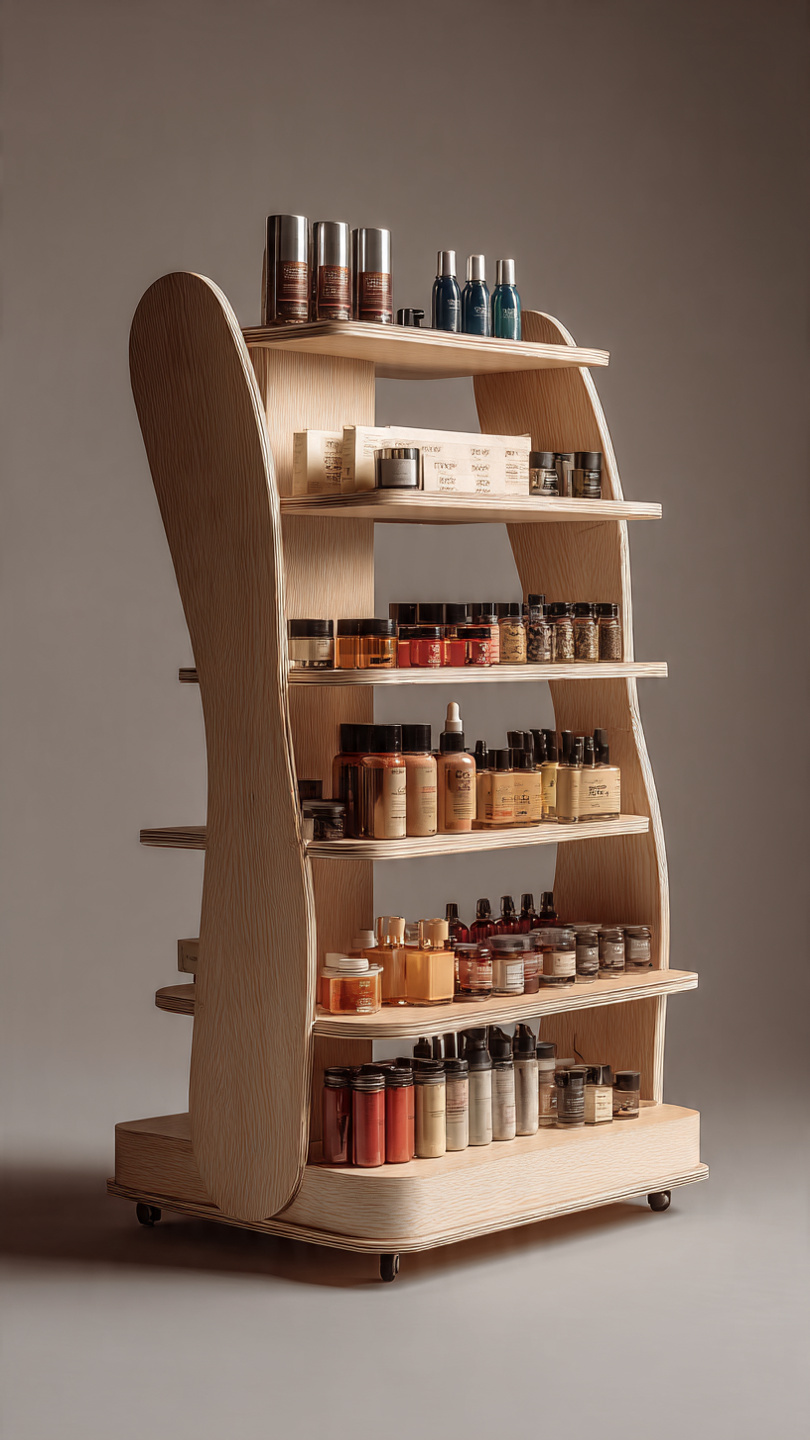 Kệ trưng bày mỹ phẩm đẹp (5) Kệ trưng bày mỹ phẩm đẹp (5)
