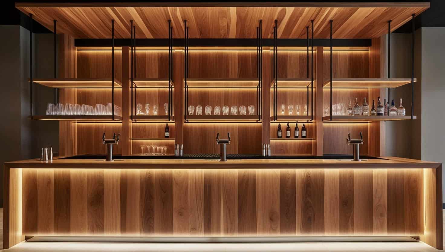 Kích thước quầy bar gỗ mdf có kệ treo 50m2 (3) Kích thước quầy bar gỗ mdf có kệ treo 50m2 (3)