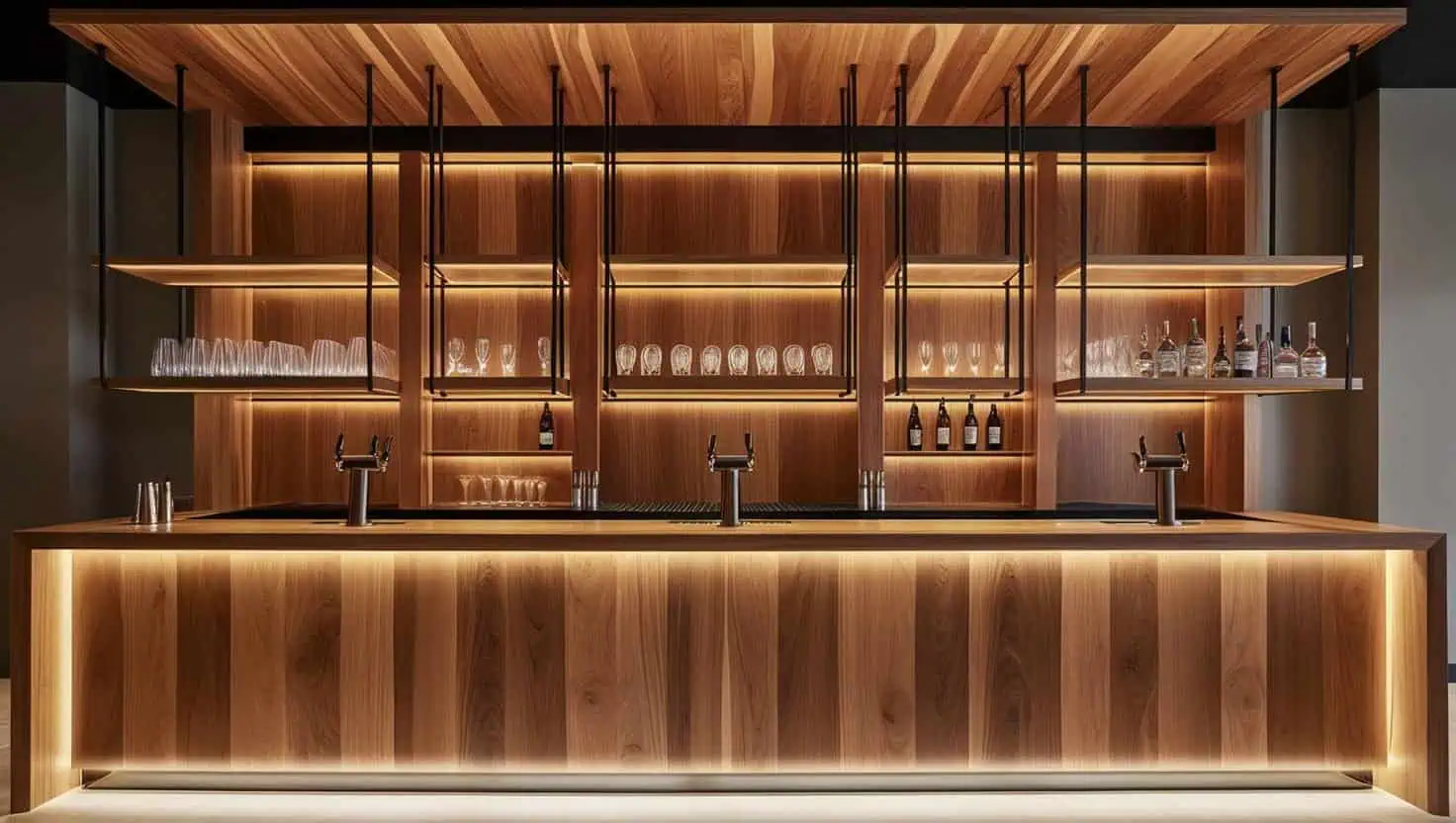Kích thước quầy bar gỗ mdf có kệ treo 50m2 (3) Kích thước quầy bar gỗ mdf có kệ treo 50m2 (3)