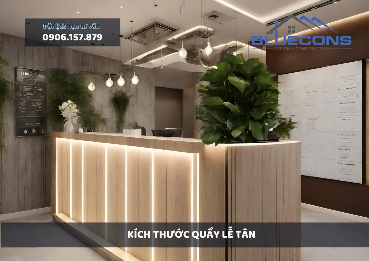 Kích thước quầy lễ tân, tiêu chuẩn thiết kế quầy lễ tân 6 Kích thước quầy lễ tân, tiêu chuẩn thiết kế quầy lễ tân