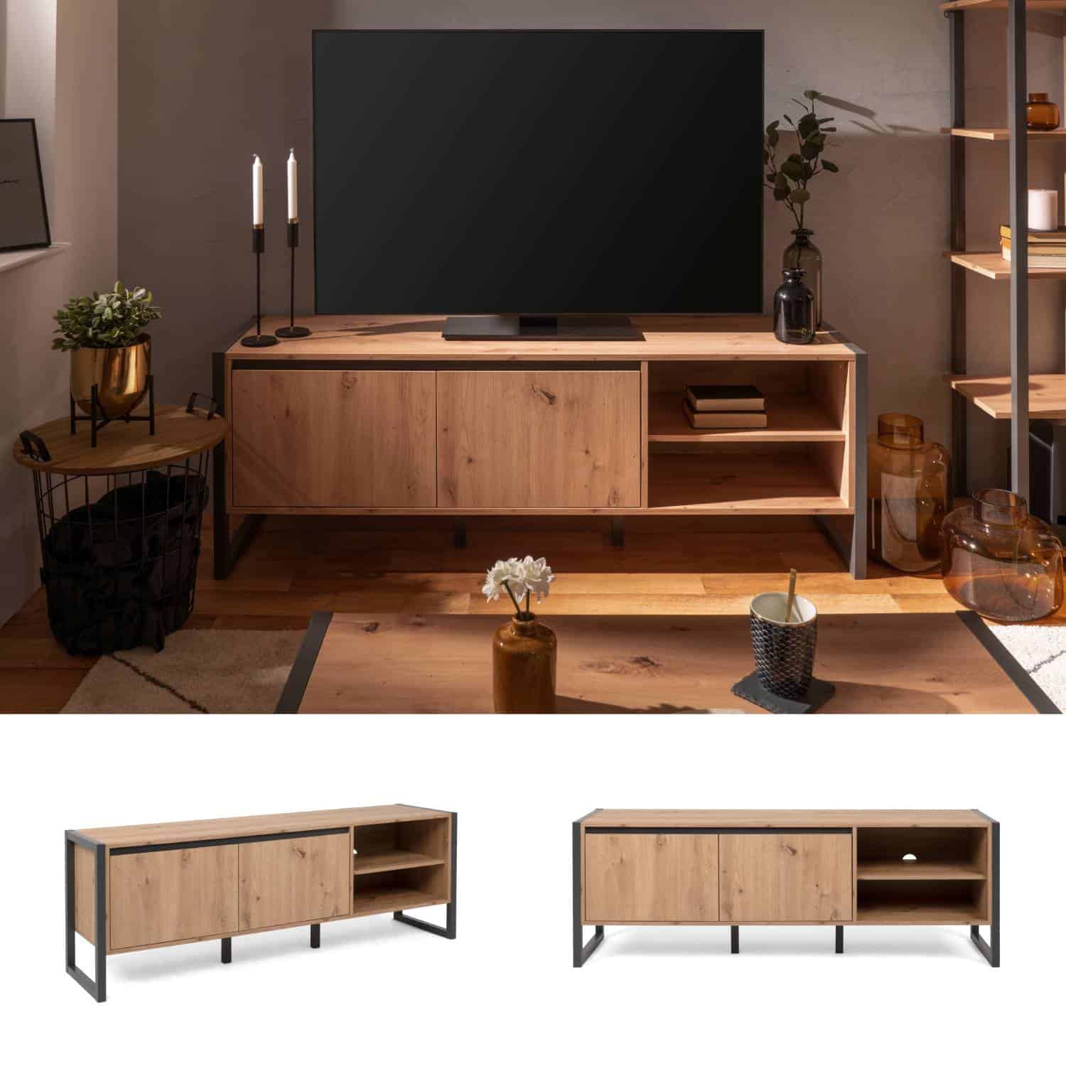 Lắp đặt kệ tivi gỗ công nghiệp 4