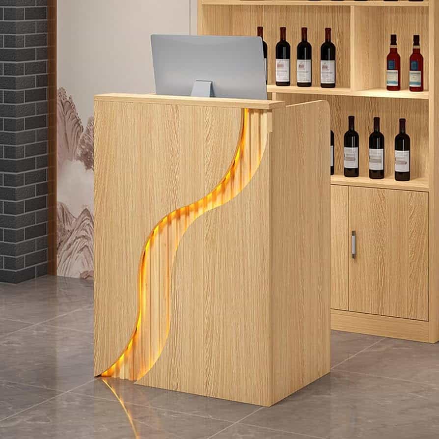 Lắp đặt quầy thu ngân gỗ MDF 2 Lắp đặt quầy thu ngân gỗ MDF 2