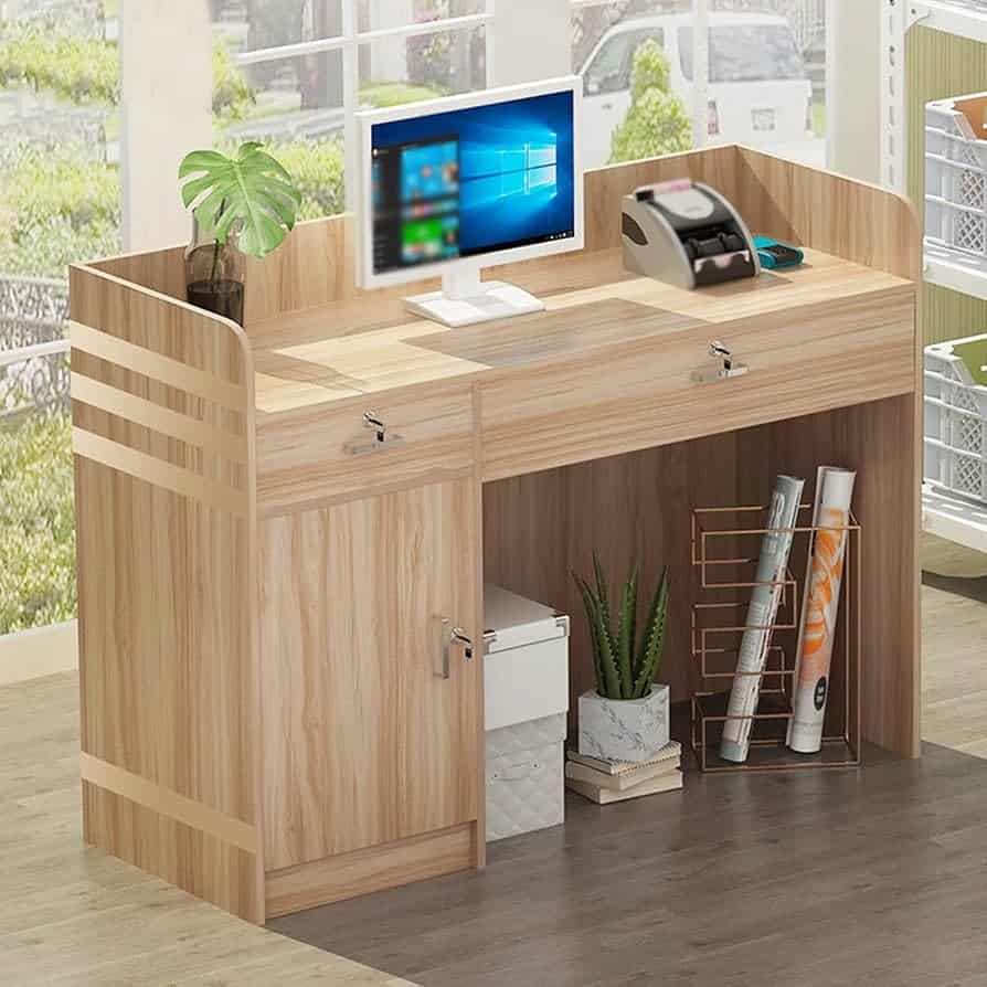 Lắp đặt quầy thu ngân gỗ MDF 4 Lắp đặt quầy thu ngân gỗ MDF 4