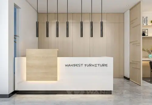Lắp đặt quầy thu ngân gỗ MDF