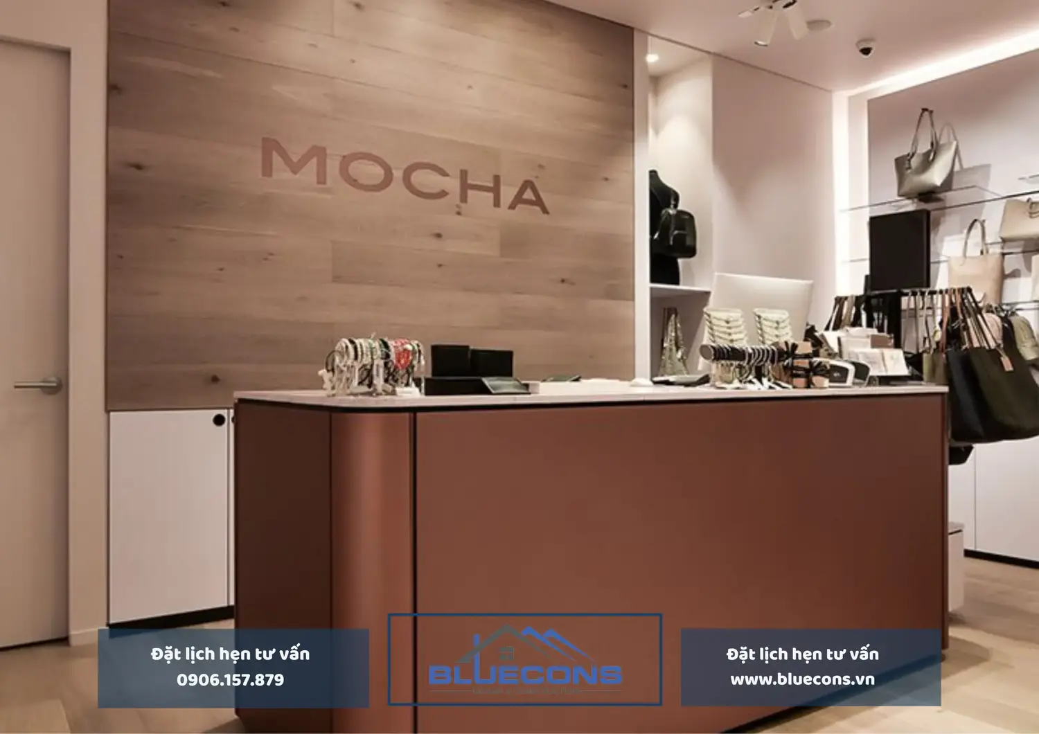 Mẫu bàn lễ tân đẹp với thiết kế độc đáo tại Bluecons 3 Mẫu bàn lễ tân đẹp với thiết kế độc đáo tại Bluecons
