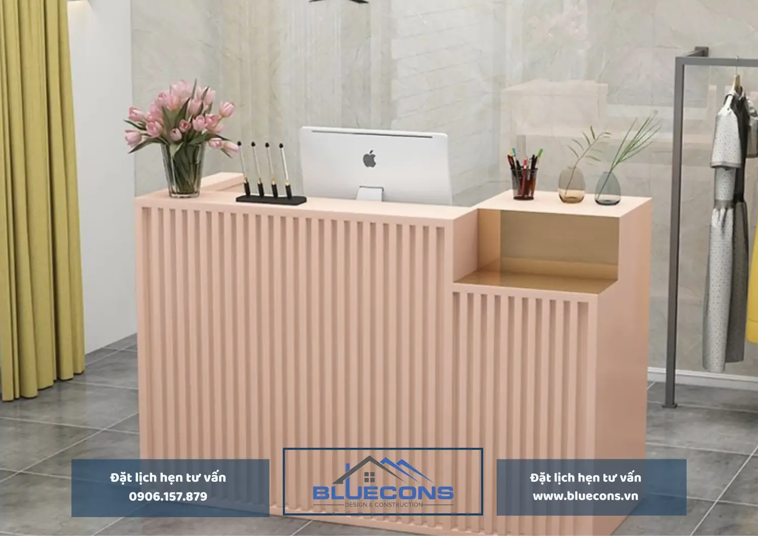 Mẫu bàn lễ tân đẹp với thiết kế độc đáo tại Bluecons 10 Mẫu bàn lễ tân đẹp với thiết kế độc đáo tại Bluecons