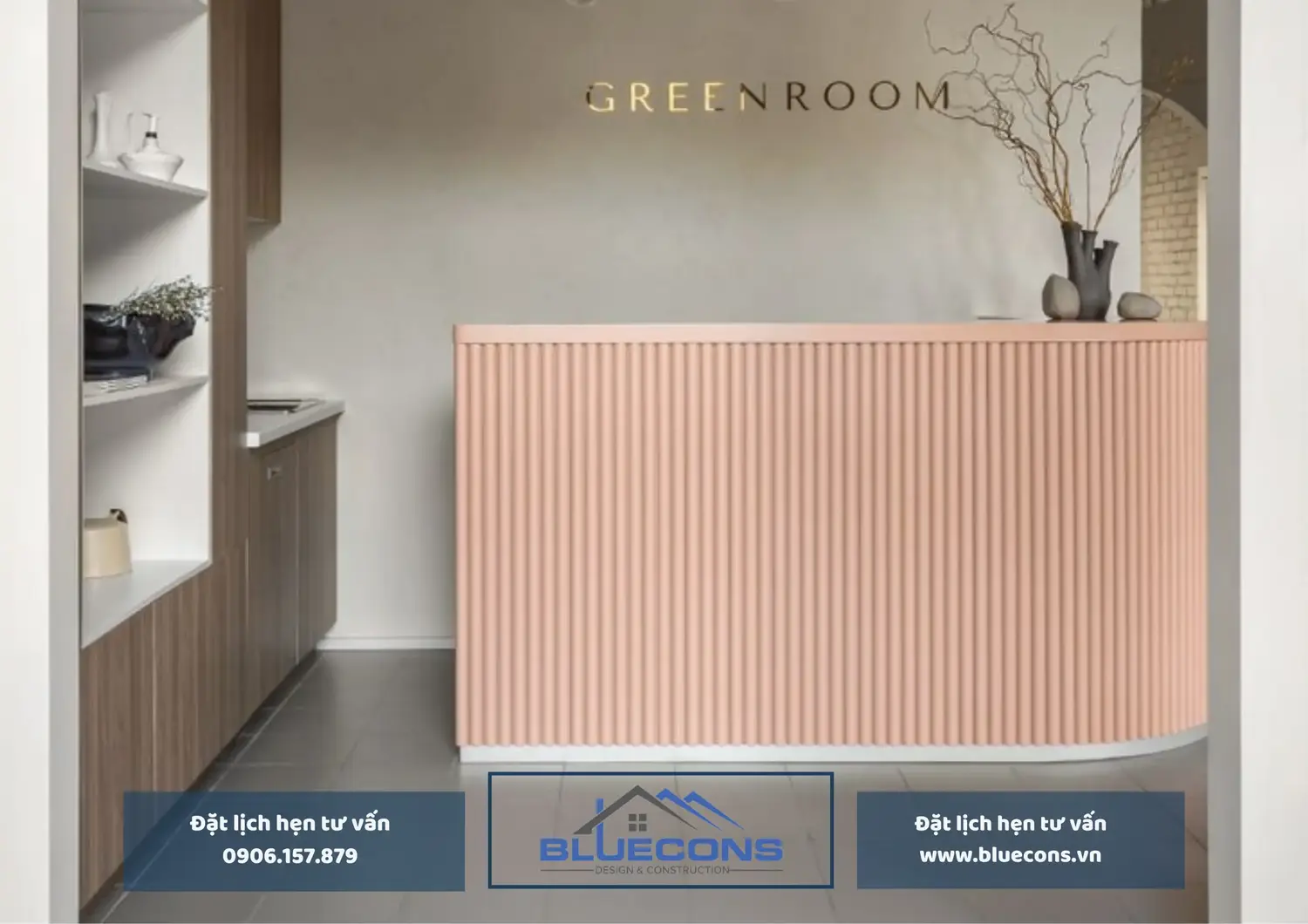 Mẫu bàn lễ tân đẹp với thiết kế độc đáo tại Bluecons 12 Mẫu bàn lễ tân đẹp với thiết kế độc đáo tại Bluecons