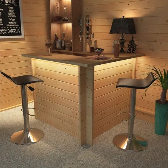 Quầy Bar Gia Đình Hiện Đại Và Đẹp Mắt Ý Tưởng Thiết Kế Độc Đáo 7 Mẫu quầy bar gia đình hiện đại