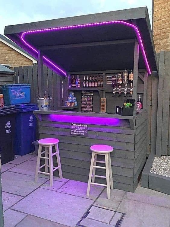 Mẫu quầy bar mini ngoài trời