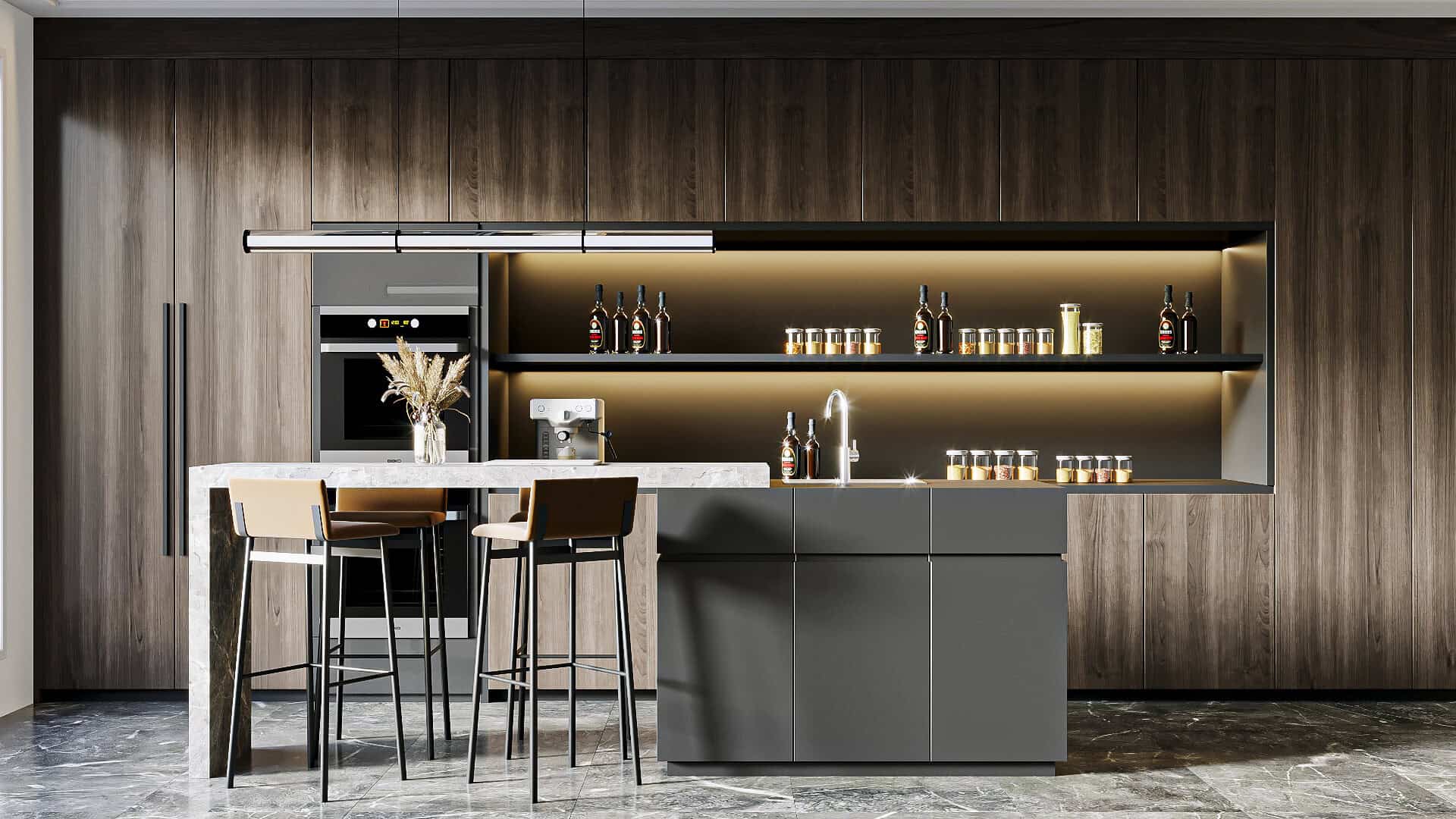 Mau quay bar phong bep