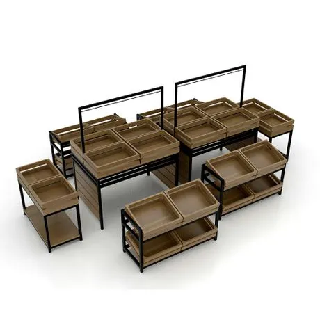 Mẫu quầy hàng hoa quả ngăn nắp, tiện lợi