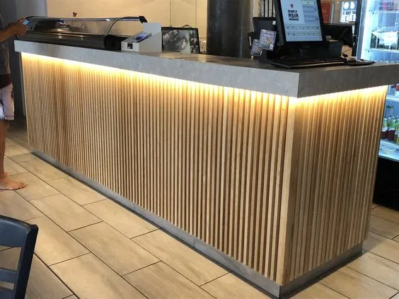 Quầy Thu Ngân Quán Cafe Tinh Tế Và Chuyên Nghiệp 4 Mẫu quầy thu ngân tại quán cafe đẹp, hiện đại có đèn LED