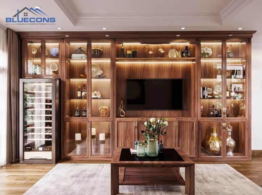 Mẫu tủ kính đẹp hiện đại