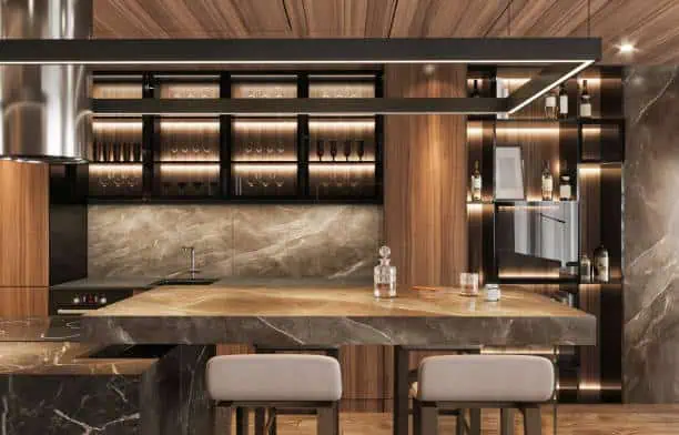 Mẫu tủ quầy bar phòng bếp đẹp 3 Mẫu tủ quầy bar phòng bếp đẹp 3