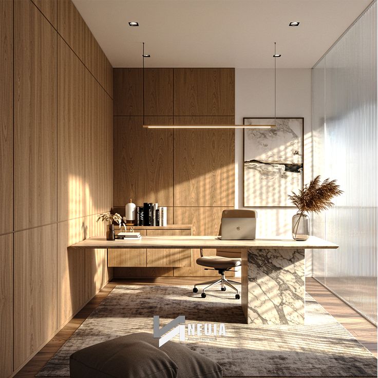 Nội thất văn phòng plywood (1)