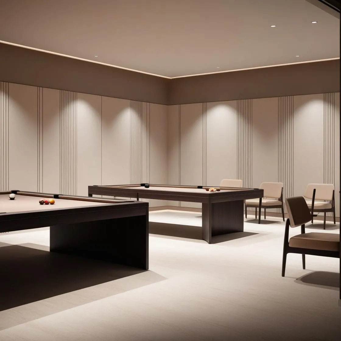 Phong cách nội thất quán bida tối giản