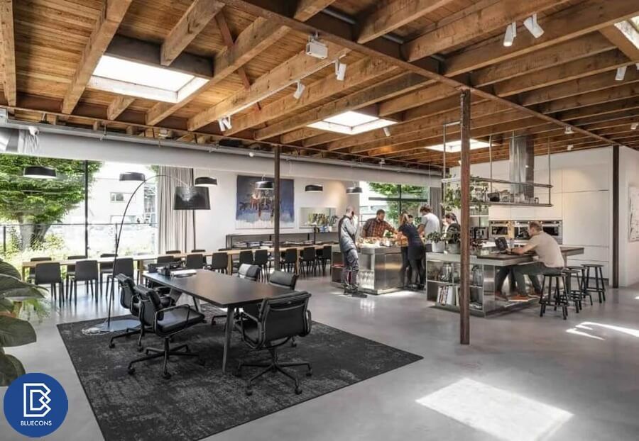 Với mẫu thiết kế này, không gian được mở ra hết mức để tạo cảm giác thư giãn cho người lao động như đang đi uống cà phê ở một quán nào đó