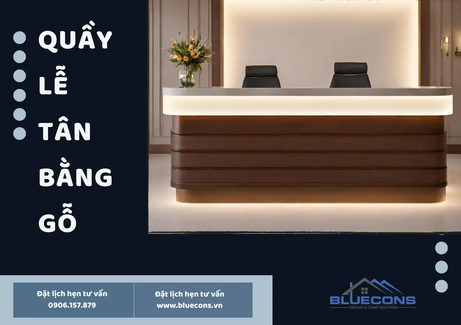 Quầy lễ tân bằng gỗ, mẫu quầy lễ tân gỗ độc đáo được ưa chuộng nhất năm 2024 4 Quầy lễ tân bằng gỗ, mẫu quầy lễ tân gỗ độc đáo được ưa chuộng nhất năm 2024