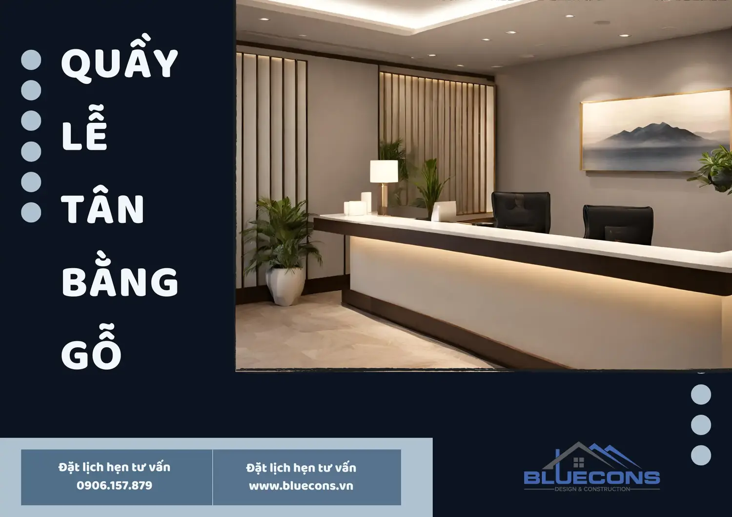 Quầy lễ tân bằng gỗ, mẫu quầy lễ tân gỗ độc đáo được ưa chuộng nhất năm 2024 2 Quầy lễ tân bằng gỗ, mẫu quầy lễ tân gỗ độc đáo được ưa chuộng nhất năm 2024