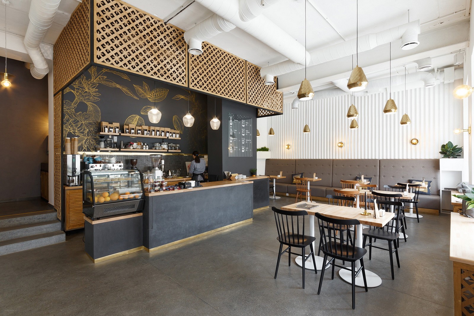 Quầy Bar Cafe Gỗ Đơn Giản Sang Trọng QCF019 2 Quầy Bar Cafe Gỗ Đơn Giản Sang Trọng QCF019 2