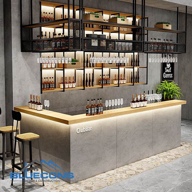 Quầy Bar Đẹp Thiết Kế Chữ L Tiện Dụng QB001 Quầy Bar Đẹp Thiết Kế Chữ L Tiện Dụng QB001